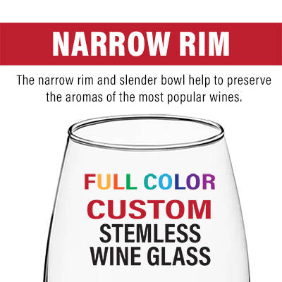 Custom 17oz Stemless Wine Glass