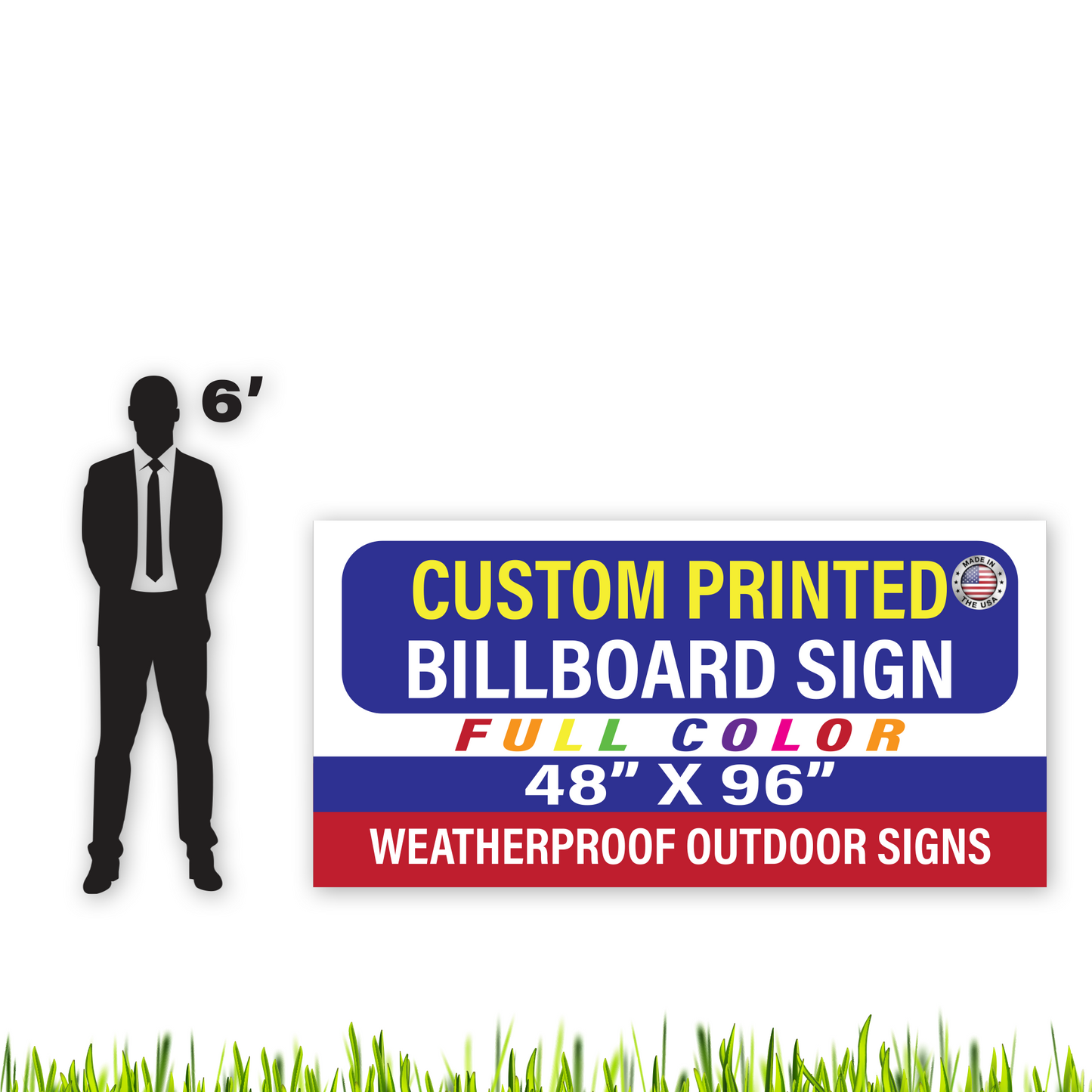 Custom Printed Plastic 96" x 48" Signs