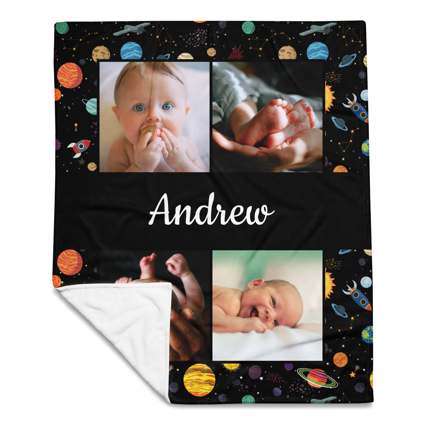 Custom Space Baby Blanket (30" x 40")