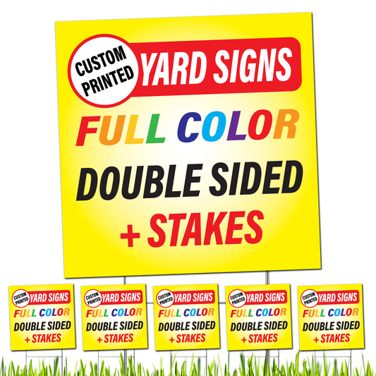 Custom Square 24x24" & 48x48" Yard Signs