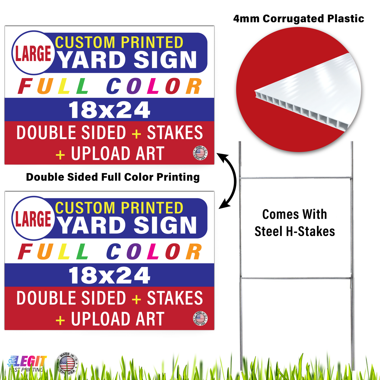 Custom + Personalized Horizontal Yard Sign - Upload Your Design