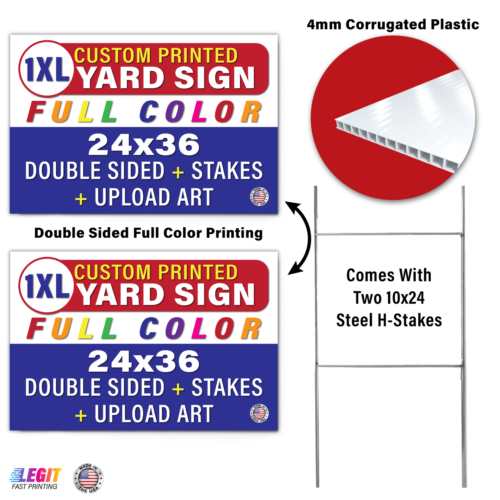Custom 24x36 Horizontal Yard Sign - Upload Your Design – Legit Fast ...