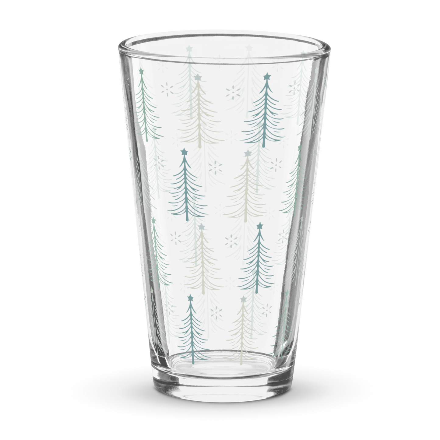 Christmas Trees Pattern 16oz Pint Glass