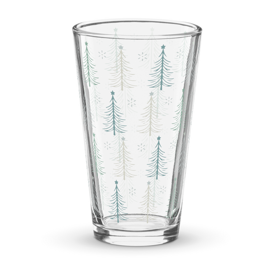 Christmas Trees Pattern 16oz Pint Glass