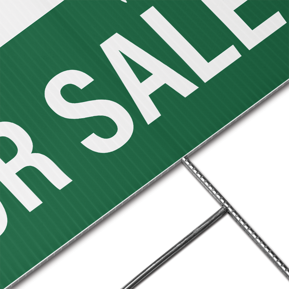 24 by 18 inch double-sided Christmas Trees for Sale yard sign with clear seasonal lettering