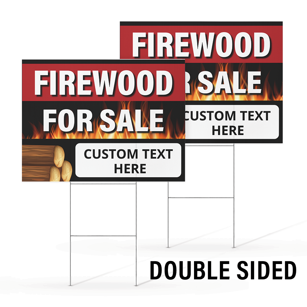 Firewood For Sale 24x28 Custom Yard Sign