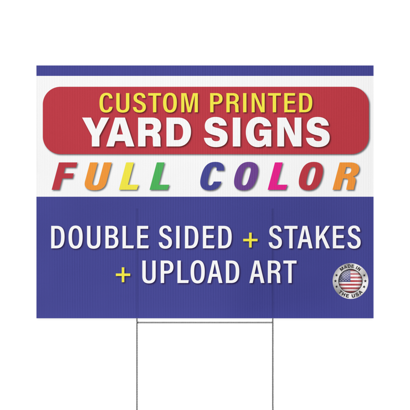 Custom 12x9" "Bandit" Yard Signs - Personalized Coroplast Weatherproof Lawn Signs